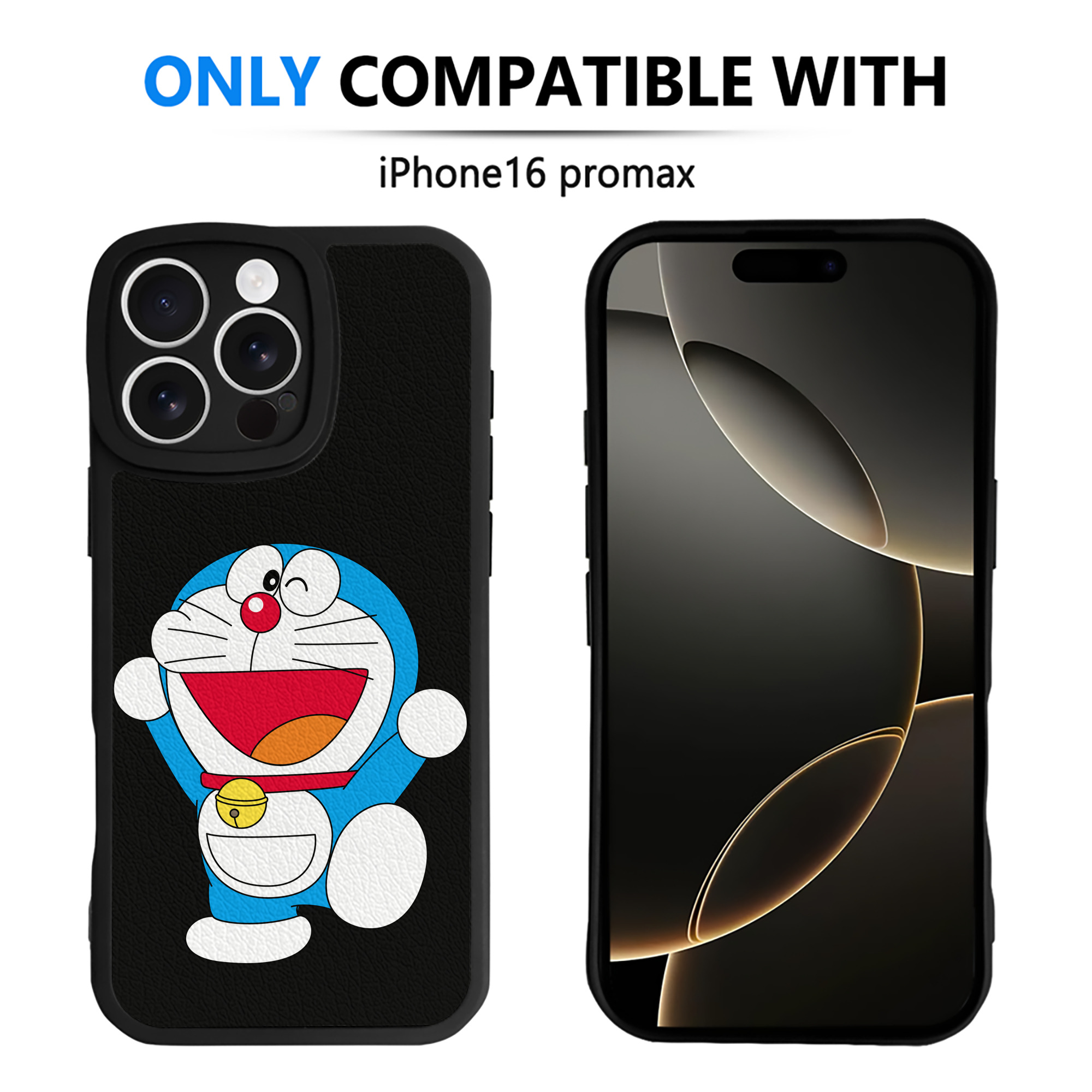 （画像用） ドラえもん Doraemon 【iPhone 16シリーズ対応】シリコンスマホケース（レザー調） 材質：シリコン